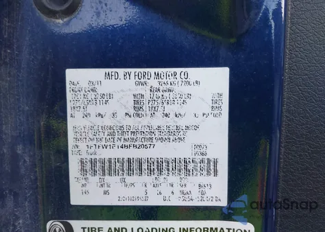 2011 Ford F-150 Xlt z USA, uszkodzony, nr VIN 1FTFW1ET4BFB20577